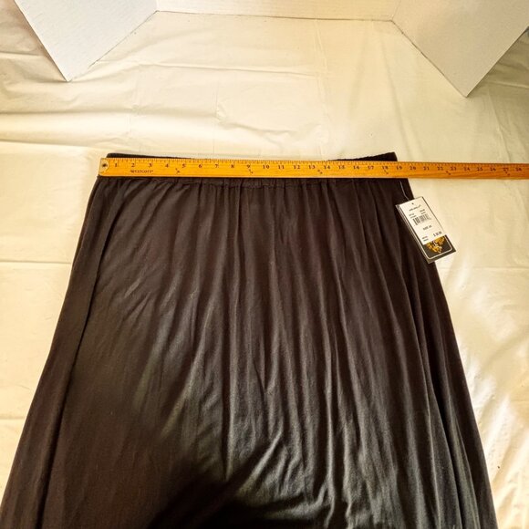 Jane Ashley Black High-Low Maxi Skirt Elastic Waist Viscose Fabric Women’s 3X - Picture 4 of 7